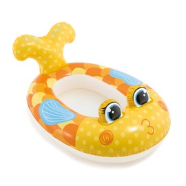 Haberkorn Intex Boat for Children Inflatable Boat or Paddling Pool in 3 Designs (Yellow/Fish Lady)