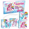 Kangaroo 28pk Rainbow Unicorn Valentine's Day Cards with Envelopes, Girls