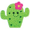 iscream Sparkly Rhinestone Sweethearts Cactus 2" Mini Vinyl Cling Decal