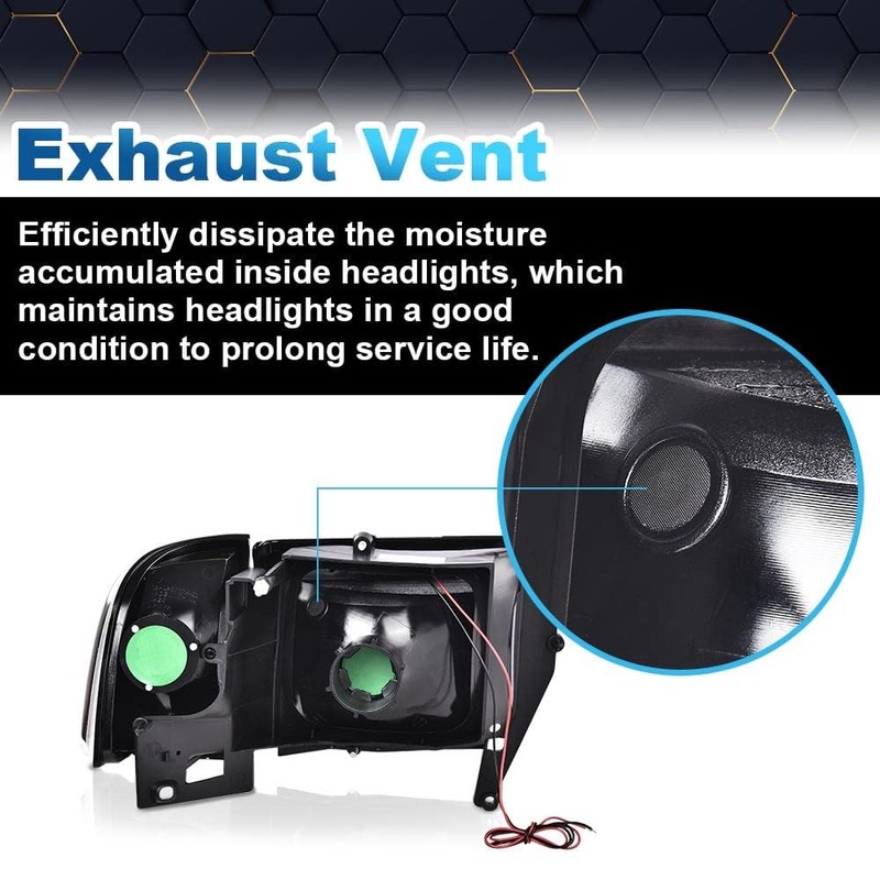 PIT66 LED Headlights Left & Right Side Compatible with 1994-2002