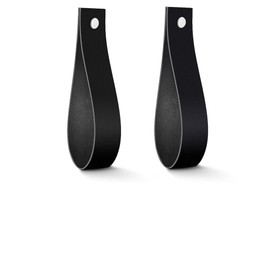 GALAGLAM Black Leather Sign Straps for Hanging Signs, Welcome, Wedding, Engagement, Event Displays, Seating Charts, Ceremony – 2.0-2.2mm Thickness, Full-Grain Cowhide