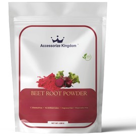 Accessorize Kingdom Beetroot Herbal Powder for External Use – For DIY Face & Hair Packs | 3.5 oz (100g,)