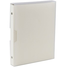 Nakabayashi cotto A-COPLY-401-W Black Mat Photo Album, 6 Holes, Binder Type, L and KG Form, 2 Tier Pockets, White