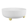 Rotatable Storage Tray Plastic Large Capacity Rotating Organizer Tray Desktop