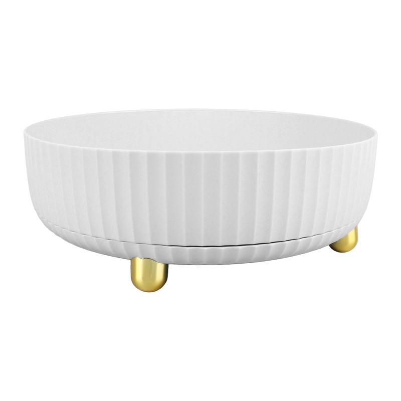 Rotatable Storage Tray Plastic Large Capacity Rotating Organizer Tray Desktop
