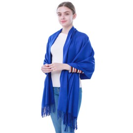 vimate Cashmere Pashmina Scarf and Stole Soft Demen Pashminas, K# Blue