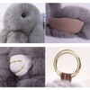 Song Qing Cute Bunny Keychain Soft Rabbit Fur Pompom Ball