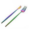 Dnalrhoi 24-Piece Korean Silverware Set Rainbow Forks and Spoons Set