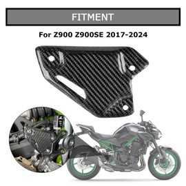 PSLER Motorcycle Foot Peg Heel Guards Rearset Protector for Z900 Z900SE 2017-2024(Carbon)