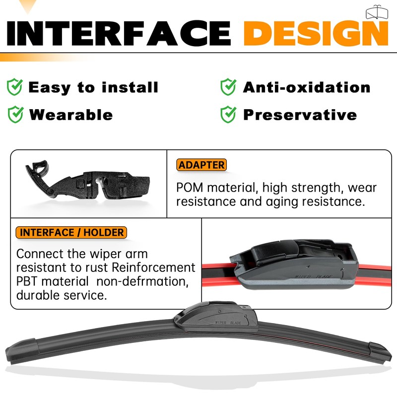 AUTOBOO 28" and 17" Windshield Wipers Blades (Pack Of 2),OEM