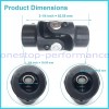 onestop-performance 3/4" Round X 3/4" Round Powder Coated Universal Steering