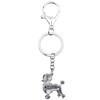 DUOWEI Dainty Enamel Poodle Dog Keychain Elegant Pet Key Ring