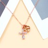 Zircobic Simple Cross Small Mustard Seed Heart Mountain Necklace |