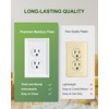 TREEWELL 2-Pack Duplex Outlet Cover, Natural Bamboo Fiber Switch Plates