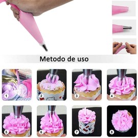 6 Piezas Boquilla para Tartas Duyas para Reposteria Kit Reposteria Dullas Reposteria Boquillas para Manga Pastel Boquilla para Tartas Boca de Decoración Rusa de Boca de Decoración de Pasteles Magdalenas Repostería Cupcakes y Cremas de Mariposa Acopladore