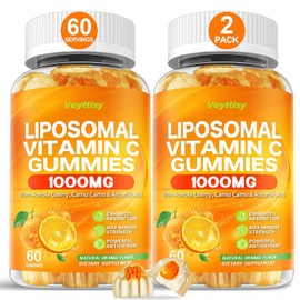 Veyttisy Liposomal Vitamin C Gummies 1000mg for Adults - Chewable Vitamin C Supplement Made with Acerola Cherries & Camu Camu - High Absorption VIT C Gummy for Immunity, Antioxidant & Collagen Support