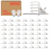 100Pcs Cable Stackers, White Cable Staples Clips with Steel Nails,