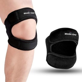 Wonder Care verstellbare Knieorthese gegen Knieschmerzen, Patella-Kniestütze zur Schmerzlinderung, beim Laufen, Training, Sport, bei Arthritis, Kniestütze, Patella-Schutz für Männer und Frauen,2 Stück