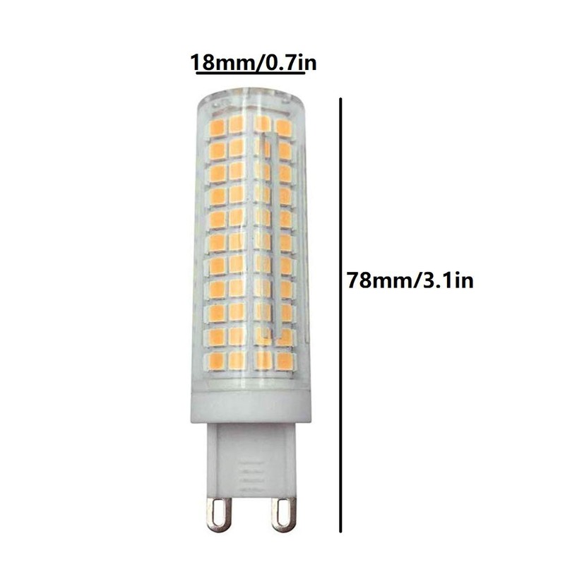 Lxcom Lighting G9 LED Corn Bulb Dimmable 2 Pack 15W