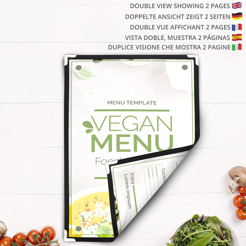 Belle Vous A5 Menu Covers (10 Pack) - Single Page