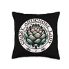 Crazy Artichoke Lady Artichoke vegan vegetarian artichoke Throw Pillow