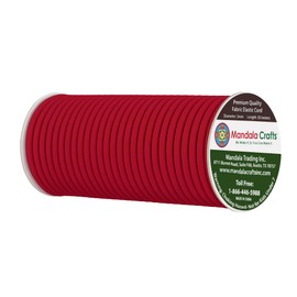 Mandala Crafts 1/8 Inch Maroon Elastic Cord 3mm - 55 Yards Heavy Duty Outdoor Bungee Cord for Kayaks, DIY Tent Pole Shock Cord, and Stretchy String Rope Replacement