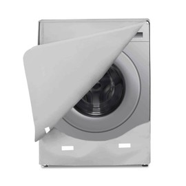 AWNIC Waterproof Outdoor Washing Machine Cover with Front Opening Sun and Dust Protection for Outdoor Dryers Silver 60 x 64 x 85 cm