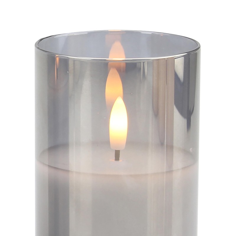 Stonebriar 3 Pack Real Wax Assorted Size Flameless LED Pillar