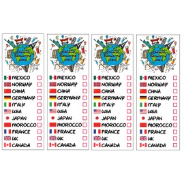 Drinking Around The World - Pack Of 4 Tattoo - Perfect For Trip To Epcot