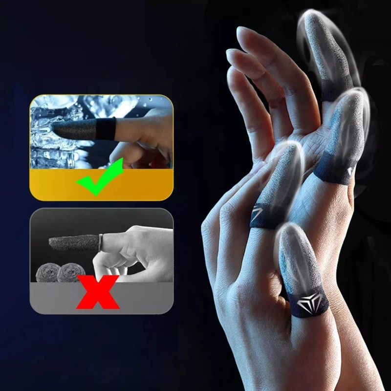 Guantes Dedales Gamer Original Touch Profesional 4pzs