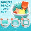 13pcs Beach Toy Set, Foldable Beach Bucket with Castle and