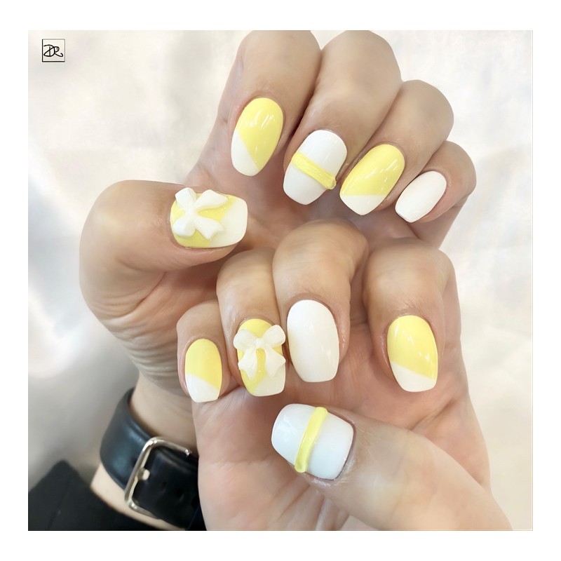 Dara Beauty June Art of the MonthYellow Ribbon Nail❣ -