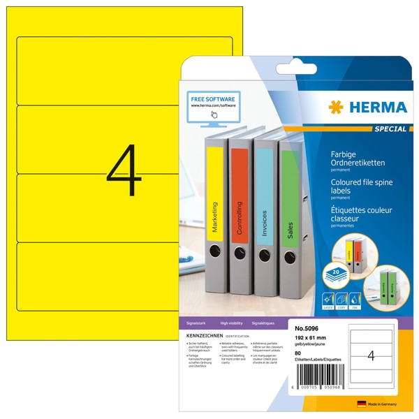 Herma Folder Spine Labels