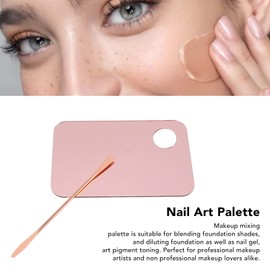 Juego de Espátula para Bandeja de Mezcla, Paleta de Maquillaje Acrílico con Espátula de Doble Cabeza, para Artistas Profesionales y Tonificación de Pigmentos para Decoración de