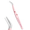 DZANIK Partial False Eyelash Tweezers Curved Tweezers Self Matsuke Tweezers