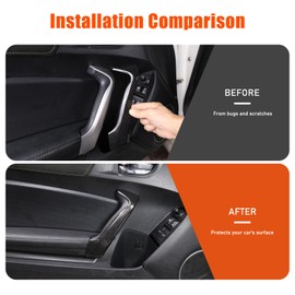 Aotumcer Interior Door Handles Cover Compatible with Subaru BRZ Toyota 86 2012-2020, Armrest Panel Trim Cover Set, for Front Door Armrests (1 Pair, Carbon Fiber Look Trim)