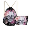 SEANATIVE Rose Sugar Skull Drawstring Backpack Gymsack Drawstring Bag Sport