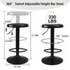 KBISHTIE Adjustable Bar Stools Set of 2, Backless Swivel Round