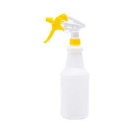 Restaurantware-25 Ounce Cleaning Spray Bottles, 3 Refillable Spray Bottles - With Measurements, Mist And Stream Mode, Yellow Plastic Solution Bottles, Leak-Resistant, For Home And Commercial Use