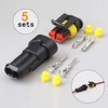 YIXISI 15 Sets Waterproof Quick Connectors, Waterproof Electrical Cable Connector