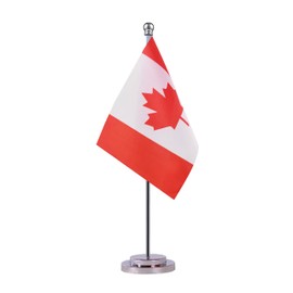Krmkot Canada Canadian Desk Flag Table Flag, Small Mini Canada Canadian Desktop Flag,Miniature International World Country Flags,Festival Events Celebration,Office decoration(Canada)