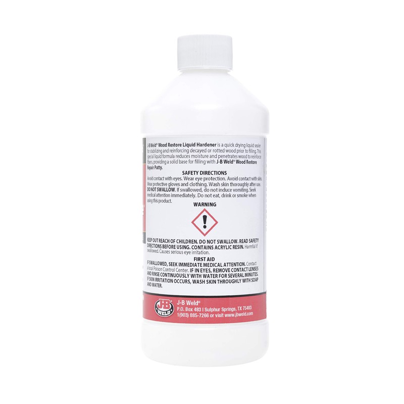 J-B Weld 40001 Wood Restore Liquid Hardener - 16 oz.,
