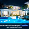 JNGMAIR 100W LED Outdoor Flood Light Plug in, 12000LM 5000K