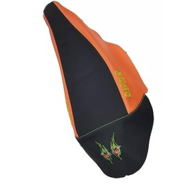 Hidden Comfort Camo HCC Racing seat Cover Compatible with Yamaha Raptor 350 Eyes Logo Black Gripper/Orange