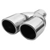 Rumplex Exhaust Trim Double Pipe Double Round Stainless Steel Sports