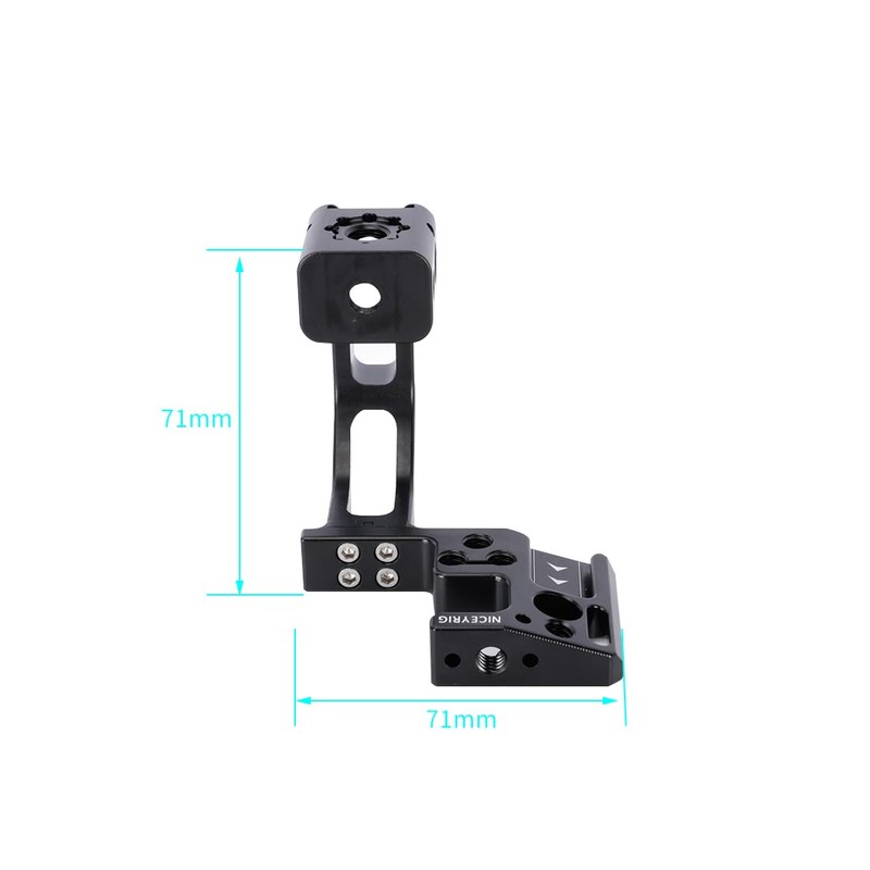 Niceyrig FX3/FX30 XLR Handle Extension Bracket 1/4''-20 Screw Hole and