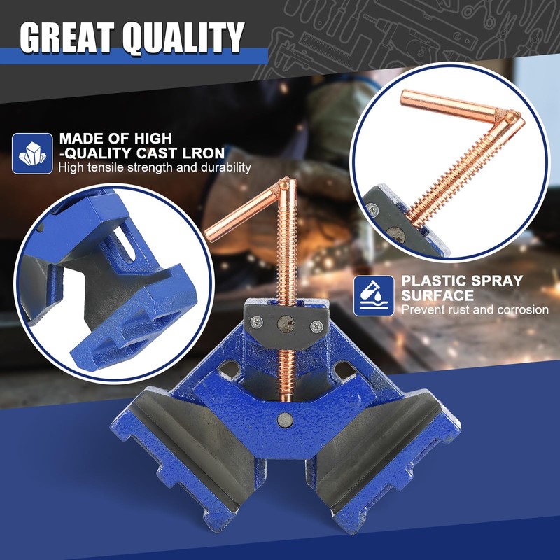 FLKQC Heavy Duty 90 Degree Cast Iron Welders Angle Clamp