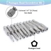 Teocpai 10Pcs Magnetic Pentagon Head Screwdriver Bits Set 1/4 Inch