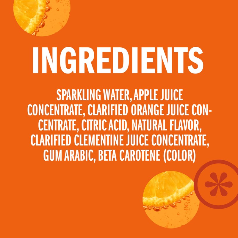 IZZE Sparkling Water Juice Beverage Blend, Clementine, No Sugar Added,