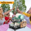 IBEDMAZIE 2 Tier Metal Dish Drying Rack Without Installation Sturdy